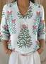 Women Santa Claus Long Sleeve Comfy Vintage Sweater
