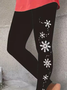 Women Christmas Casual All Season Printing Long Leggings