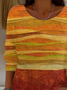 Women Abstract Long Sleeve Comfy Casual Printing Sweater