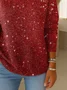 Women Christmas Long Sleeve Comfy Vintage Printing Sweater