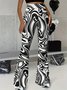 Women Striped Long Pants Casual Spring/Fall Trousers