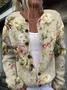 Women Floral Long Sleeve Comfy Vintage Printing Cardigan