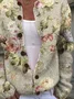 Women Floral Long Sleeve Comfy Vintage Printing Cardigan