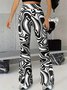 Women Striped Long Pants Casual Spring/Fall Trousers