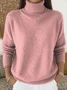 Women Plain Long Sleeve Comfy Vintage Sweater