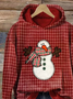 Casual Hoodie Plaid Hoodie Printing