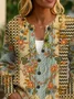 Women Floral Long Sleeve Comfy Vintage Printing Cardigan