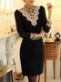 Vintage Floral Stand Collar Long Sleeve T-shirt