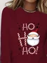 Casual Santa Claus Crew Neck Long Sleeve T-shirt