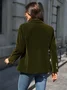 Women Plain Spring/Fall Outerwear Vintage Split Joint Long Sleeve Lapel Collar Regular Blazer