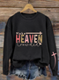 Casual Crew Neck Text Letters Sweatshirt