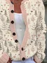 Women Christmas Long Sleeve Comfy Vintage Printing Cardigan