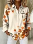 Shirt Collar Long Sleeve Cross Lightweight Regular Fit Shirt For Women