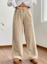 Women Plain Long Elastic Waist Pants Casual Spring/Fall Trousers