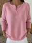Women Plain Long Sleeve Comfy Casual Sweater