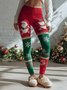 Women Christmas Vintage Spring/Fall Ankle Pants Leggings