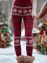 Women Christmas Vintage Spring/Fall Ankle Pants Leggings