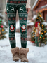 Women Christmas Vintage Spring/Fall Ankle Pants Leggings