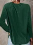 Casual Christmas Crew Neck Long Sleeve T-shirt