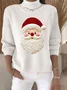 Women Santa Claus Long Sleeve Comfy Vintage Sweater