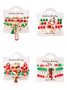Christmas Polymer Clay Bracelet Christmas Colorful Santa Claus Snowflake Snowman Bracelet Christmas Bracelet Set