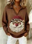 Women Santa Claus Long Sleeve Comfy Vintage Sweater