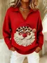 Women Santa Claus Long Sleeve Comfy Vintage Sweater