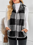 Polyester Cotton Stand Collar Elegant Vest