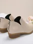 Vintage Plain Zipper Low Heel Classic Boots Split Joint