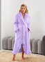 Casual Shawl Collar Nightdress