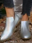 Vintage Plain Zipper Low Heel Classic Boots Split Joint