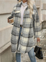 Women Spring/Fall Outerwear Casual Geometric Long Sleeve Shawl Collar Jacket