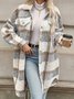 Women Spring/Fall Outerwear Casual Geometric Long Sleeve Shawl Collar Jacket