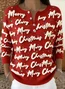 Women Cotton Text Letters Long Sleeve Comfy Casual Sweater
