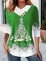 Casual Christmas Long Sleeve T-shirt