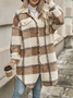 Women Spring/Fall Outerwear Casual Geometric Long Sleeve Shawl Collar Jacket