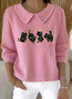 Women Cotton Animal Long Sleeve Comfy Casual Sweater