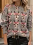 Women Christmas Long Sleeve Comfy Casual Printing Sweater