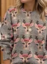 Women Christmas Long Sleeve Comfy Casual Printing Sweater
