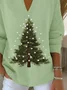 Women Christmas Long Sleeve Comfy Casual Printing Sweater