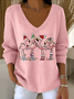 Women Cotton Animal Long Sleeve Comfy Casual Sweater