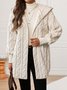 Women Spring/Fall Outerwear Casual Geometric Long Sleeve Hoodie Jacket