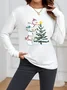 Casual Christmas Snowman Crew Neck Long Sleeve T-shirt