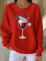 Casual Crew Neck Christmas Sweatshirt