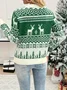 Women Cotton Geometric Long Sleeve Comfy Casual Sweater