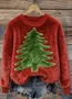 Casual Crew Neck Christmas Sweatshirt