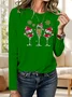 Vintage Christmas Crew Neck Long Sleeve T-shirt