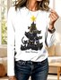 Vintage Animal Crew Neck Long Sleeve T-shirt