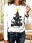 Vintage Animal Crew Neck Long Sleeve T-shirt