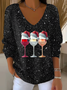 Women Cotton Christmas Long Sleeve Comfy Casual Sweater